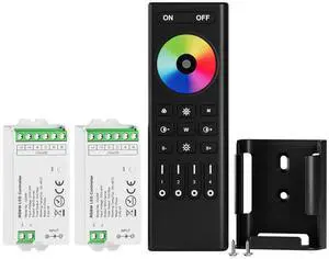 KEHIPI 2.4GHz Wireless RF Remote RC03RFB &2PCS C04RF Tuya Controller Kit 4 Zones Group Control 5050SMD FCOB COB PWM RGBW (+ R G B W) 5pin LED Strip DC5V DC12V DC24V