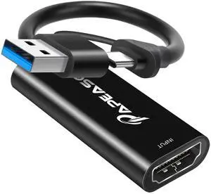 KEHIPI Capture Card, Video Capture Card HDMI to USB/Type-C 1080P 60FPS Game Capture Card for Streaming, Teaching, Video conferencing or Live Broadcasting