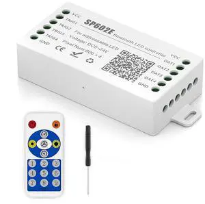 KEHIPI WS2812B WS2811 WS2813 WS2815 1903 SP602E Bluetooth Controller with 4 Signal Outputs for LED Module Pixel Strip String Light Andriod iOS APP/RF Remote/Trigger Control KEHIPI WS2812B WS2811 WS2813 WS2815 1903 SP602E Bluetooth Controller with 4 Signal Outputs for LED Module Pixel Strip String Light Andriod iOS APP/RF Remote/Trigger Control