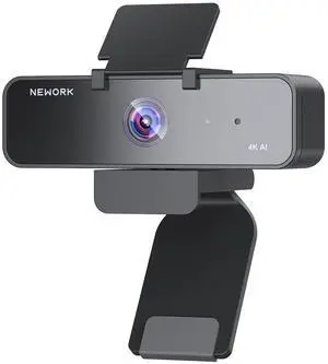 KEHIPI 4K Webcam with AI Tracking & AI Framing, Autofocus, Gesture-Controlled 5X Zoom, Noise-Canceling Mic, USB Webcam for PC, Ideal for Streaming, Video Calls, Meetings, Gaming & Recording