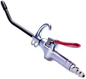 KEHIPI High Volume Air Blow Gun Alluminum Rubber Guard Air Flow Nozzle,Industrial Household Air Blower Gun,Pneumatic Air Compressor Accessories Dust Cleaning Tool