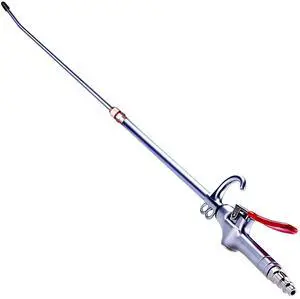 KEHIPI High Volume Powerful Industrial Air Blow Gun, 17-26 Inch Extensible Stainless Steel Air Flow Nozzle,Pneumatic Air Compressor Accessories Tool,Extended Dust Air Blower Gun with 360 Degree Swivel