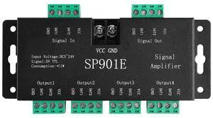 KEHIPI LED Pixel Strip Amplifier Signal Data SPI Repeater for WS2801 WS2811 WS2812B WS2813 WS2815 SK6812 SK9822 Addressable RGB Light Strip Dream Color Programmable Rope Lighting 5v-24v SP901E KEHIPI LED Pixel Strip Amplifier Signal Data SPI Repeater for WS2801 WS2811 WS2812B WS2813 WS2815 SK6812 SK9822 Addressable RGB Light Strip Dream Color Programmable Rope Lighting 5v-24v SP901E
