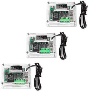 KEHIPI 3PCS W1209 12V DC Digital Temperature Controller Board with 10A One-channel Relay and Waterproof Micro Digital Thermostat -50-110°C Electronic Temperature Temp Control Module Switch (With Case) KEHIPI 3PCS W1209 12V DC Digital Temperature Controller Board with 10A One-channel Relay and Waterproof Micro Digital Thermostat -50-110°C Electronic Temperature Temp Control Module Switch (With Case)