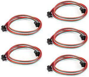 KEHIPI 5Pcs/Pack 20AWG 3 Pin JST SM Male Female Plug LED Connector 1.64FT/0.5m Extension Cable for WS2812B WS2811 WS2814 SK6812 FCOB WS2811 IC LED Strip Lights Solderless Controller Wire KEHIPI 5Pcs/Pack 20AWG 3 Pin JST SM Male Female Plug LED Connector 1.64FT/0.5m Extension Cable for WS2812B WS2811 WS2814 SK6812 FCOB WS2811 IC LED Strip Lights Solderless Controller Wire