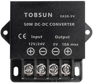 KEHIPI  DC 12V 24V to 5V 10A 50W Power Converter Step Down Converter Adapter DC Voltage Reducer Regulator Power Supplies Transformer Module