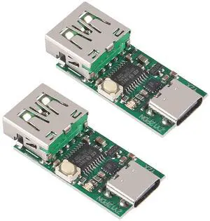 KEHIPI 2PCS Type-C USB-C PD2.0 3.0 to DC USB Decoy Fast Charge Trigger Poll Detector 100W MA (ZY12PDN USB Board)