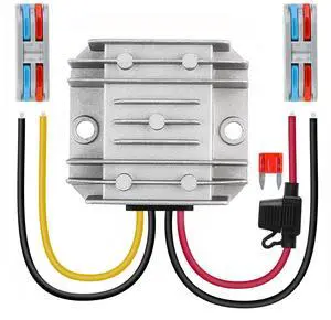 KEHIPI DC 12V Step Up to 24V 3A 72W Voltage Booster Converter DC Power Converter with Fuse & Connectors Waterproof Module Transformer for Golf Cart Club Car