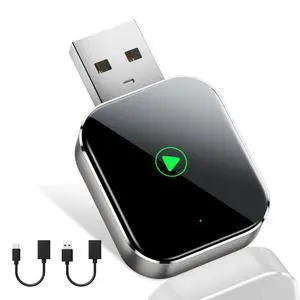 KEHIPI Mini CarPlay Wireless Adapter for Apple iPhone - Converts Wired to Wireless CarPlay Adapter, CarPlay Dongle Stick for Apple Wired CarPlay Cars & for iPhone iOS 10+, USB & Type-C, Plug & Play