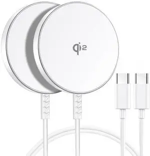 KEHIPI Magnetic Wireless Charger, Qi2 Certified for MagSafe Charger 2 Pack 15W Wireless Fast Charging Pad for iPhone 16/15/14/13/12 Series & AirPods 3/2/Pro Magnetic MagSafe Charging Pad with Dual KEHIPI Magnetic Wireless Charger, Qi2 Certified for MagSafe Charger 2 Pack 15W Wireless Fast Charging Pad for iPhone 16/15/14/13/12 Series & AirPods 3/2/Pro Magnetic MagSafe Charging Pad with Dual