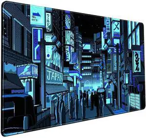 KEHIPI Japanese Gaming Arcade Blue Large Gaming Mouse Pad Keyboard Desk Pad Extended Mouse Pad Gaming Office Decor, Pc Laptop Mouse Pads Large (31.5x15.7 in) with Stitched Eges Base Mousepad XXL KEHIPI Japanese Gaming Arcade Blue Large Gaming Mouse Pad Keyboard Desk Pad Extended Mouse Pad Gaming Office Decor, Pc Laptop Mouse Pads Large (31.5x15.7 in) with Stitched Eges Base Mousepad XXL