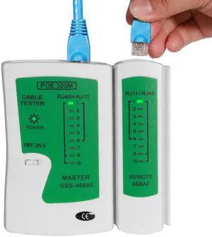 KEHIPI Professional Network Cable Tester  Fast & Reliable RJ45/RJ11/RJ12 Ethernet Tester for Cat5, Cat5e, Cat6 Cables  Perfect LAN Cable Testing Tool