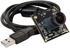KEHIPI 1080P Low Light WDR Ultra Wide Angle USB Camera Module for Computer, 2MP CMOS IMX291 160 Degree Fisheye Mini UVC USB2.0 Webcam Board with Microphone, 3.3ft Cable for Windows Linux Mac OS