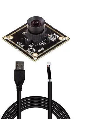KEHIPI 100fps Global Shutter Color USB Camera Board, 1MP OV9782 UVC Webcam Module with Low Distortion M12 Lens Without Microphones