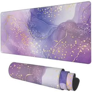 KEHIPI Desk Mat, Purple Rose and Lavender Liquid Marble Extended Gaming Mouse Pad Large, 35.4"x15.7" Big Mouse Pad with Non-Slip Base and Stitched Edge, Long Computer Keyboard Mouse Mat for Home KEHIPI Desk Mat, Purple Rose and Lavender Liquid Marble Extended Gaming Mouse Pad Large, 35.4"x15.7" Big Mouse Pad with Non-Slip Base and Stitched Edge, Long Computer Keyboard Mouse Mat for Home