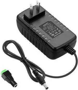 KEHIPI 24V 1A 24W DC Power Supply Adapter 100~240V AC to DC 24 Volt 1 Amp Converter 24 vdc 1000mA 800mA 600mA 400mA 200mA with 5.5mm x 2.5mm 2.1mm Plug for LED Strip Light CCTV Camera Fan