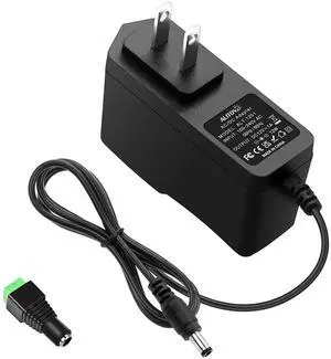 KEHIPI DC 12V 1A Power Supply 12W AC Adapter 100~240V 50-60hz to 12 Volt 1Amp 0.5A Transformer DC 12V Power Cord 5.5 x 2.5mm 2.1mm Plug for LED Strip Light CCTV Security Camera and More