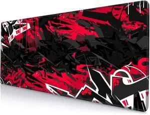 KEHIPI Mouse Pad Gaming, Large XXL Mouse Pads, Non-Slip Rubber Base Mousepad, Keyboard Mouse Mat Desk Pad with Stitched Edges, 31.5x11.8 inch Black Red KEHIPI Mouse Pad Gaming, Large XXL Mouse Pads, Non-Slip Rubber Base Mousepad, Keyboard Mouse Mat Desk Pad with Stitched Edges, 31.5x11.8 inch Black Red