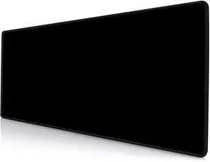 KEHIPI  Black Large Gaming Mouse Pad with Stitched Edges, Desk Pad Extended Keyboard Mat, Non-Slip Rubber Base Mousepads for Laptop, Office, Home, 31.5X11.8 inch