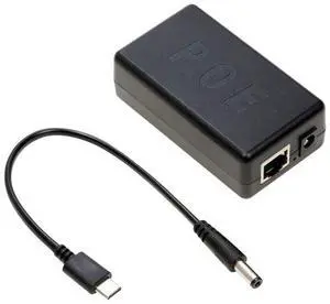 KEHIPI USB-C PoE Splitter Gigabit, PoE to USB-C 5V/4A Power Supply for Raspberry Pi 4 and More, 802.3at Power Over Ethernet to USB Type-C Adapter