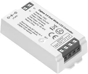 KEHIPI Tuya Zigbee 3.0 C02Z Controller Support CCT Color 3 pin (+V CW WW) PWM LED Strip Bulb Compatible with Echo Plus/4th Gen Tuya Gateway DC5V/DC12V/DC24V Max 15A