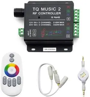 KEHIPI LED RGB Music Touch Controller RF Sensitivety Backlight RF Remote Touching Color 3.5MM Audio 15 Music Modes LED Light Strip Controller