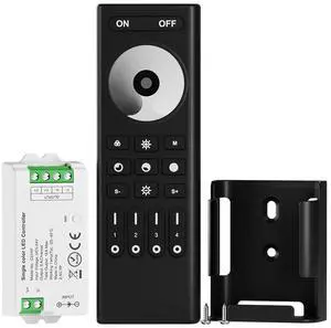 KEHIPI 5050SMD FCOB COB Dimming RF 2.4GHz Wireless Remote RC01RFB & C01RF Tuya Controller Kit 4 Zones Group Control PWM Single Color (+V -V) 2pin LED Strip Neon Rope Light DC5V DC12V DC24V