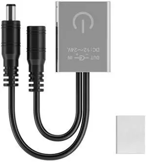 KEHIPI Mini Touch Dimmer Switch Brightness Adjustment Monochrome On/Off Touch Dimming Controller for Cabinet Light FCOB COB Bar 12/24VDC Max3A Silver (No Power or LED Strip)