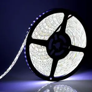 KEHIPI 600 LEDs Light Strip Waterproof Cool White 7000K, 16.4FT LED Rope Lighting Flexible Tape Decorate for Bedroom Boat Car TV backlighting Holidays Party (White)