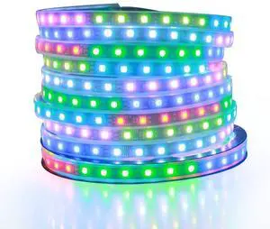 KEHIPI 32.8ft Addressable RGB LED Strip Light WS2811 Dream Color Digital Programmable Flexible LED Pixel Light 24V 10m 600 LEDs 5050 SMD Waterproof IP67 Black PCB for Raspberry Pi DIY Project KEHIPI 32.8ft Addressable RGB LED Strip Light WS2811 Dream Color Digital Programmable Flexible LED Pixel Light 24V 10m 600 LEDs 5050 SMD Waterproof IP67 Black PCB for Raspberry Pi DIY Project