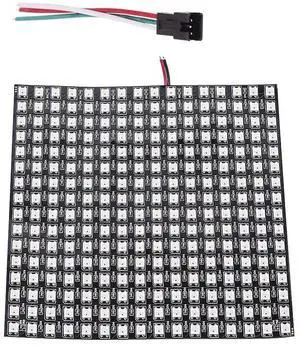 KEHIPI WS2812B ECO RGB Alloy Wires 5050SMD Individual Addressable 16X16 256 Pixels LED Matrix Flexible FPCB Full Color Works with WLED,SP802E,etc Controllers Image Video Text Display DC5V