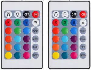 KEHIPI 24 Keys RGB LED Strip Light Wireless Dimmer Remote Controller Led Light Remote Replacement for SMD 5050 3528 2835 Led Strip Lights