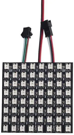 KEHIPI WS2812B ECO RGB Alloy Wires 5050SMD Individual Addressable 8X8 256 Pixels LED Matrix Panel Flexible FPCB Full Color Works with WLED,SP802E,etc Controllers Image Video Text Display DC5V