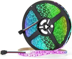 KEHIPI 32.8 FT RGB LED Light Strip, 10M 600leds Multi-Color DC 24V Rope Lighting Non-Waterproof Decorate Bedroom TV Backlighting Car Party (Only Light Strip)