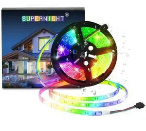 KEHIPI LED Strip Lights, 32.8 FT 10M SMD 5050 Waterproof 600LEDs RGB Color Changing Flexible LED Light Strip for Bedroom, TV Back Lighting, Christmas, Halloween Day (Not Include Power)