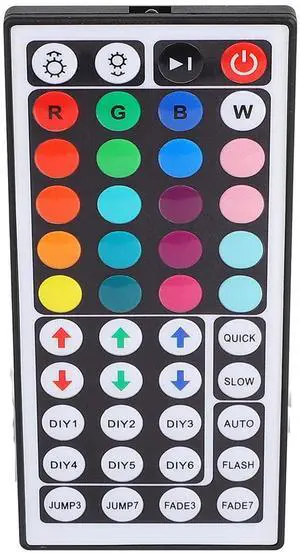 KEHIPI 44 Key RGB LED Strip Light Remote Controller, IR Remote Controller Replacement for SMD 5050 3528 2835 RGB LED Light Strip Lights (1 Pack)