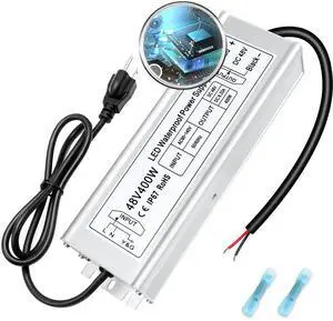 KEHIPI 48V 400W LED Power Supply, IP67 Rainproof Waterproof Outdoor Driver,AC 90-140V to DC 48V Low Voltage Transformer, Adapter Converter for LED Light, Computer Project, Outdoor Use KEHIPI 48V 400W LED Power Supply, IP67 Rainproof Waterproof Outdoor Driver,AC 90-140V to DC 48V Low Voltage Transformer, Adapter Converter for LED Light, Computer Project, Outdoor Use
