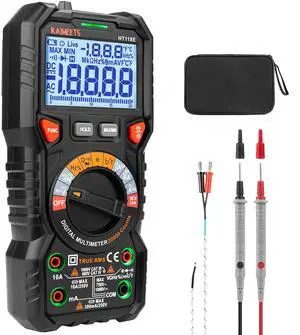 KEHIPI  HT118E Digital Multimeter TRMS 20000 Counts with Higher Resolution Auto-Ranging Voltmeter Accurately Measures Voltage Current Resistance Diodes Continuity Duty-Cycle Capacitance Temperature