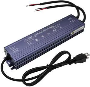 KEHIPI 12V LED Power Supply 400W Low Voltage Transformer Adapter,AC110-130V to DC12V 33.4A 400 Watts LED Driver Waterproof IP67 for Indoor and Outdoor LED Lights Use