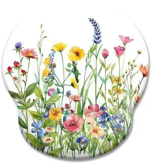 KEHIPI Flower Ergonomic Mouse Pad with Wrist Rest, Gaming Computer Mouse Pad Wrist Support with Non-Slip Pain Relief PU Base, Funny Mouse Pads for Desk Work, Cute Office Desk Decor Accessories KEHIPI Flower Ergonomic Mouse Pad with Wrist Rest, Gaming Computer Mouse Pad Wrist Support with Non-Slip Pain Relief PU Base, Funny Mouse Pads for Desk Work, Cute Office Desk Decor Accessories