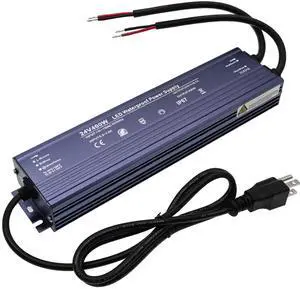 KEHIPI  24V LED Power Supply 400W Low Voltage Transformer Adapter,AC110-130V to DC24V 16.7A 400 Watts LED Driver Waterproof IP67 for Indoor and Outdoor LED Lights Use