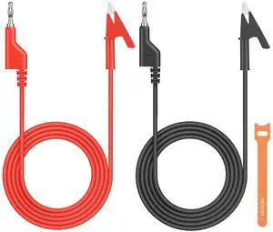 KEHIPI Stackable Banana Plug to Alligator Clip 1m 15A - Test Lead Heavy Duty Multimeter Lead Electronic Test Lead KEHIPI Stackable Banana Plug to Alligator Clip 1m 15A - Test Lead Heavy Duty Multimeter Lead Electronic Test Lead