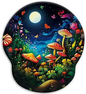 KEHIPI Mushroom Mouse Pad, Ergonomic Mouse Pad with Wrist Rest, Gaming Mouse Pad Wrist Support with Non-Slip Pain Relief PU Base, Funny Mouse Pads for Desk, Cute Home Office Desk Accessories Decor KEHIPI Mushroom Mouse Pad, Ergonomic Mouse Pad with Wrist Rest, Gaming Mouse Pad Wrist Support with Non-Slip Pain Relief PU Base, Funny Mouse Pads for Desk, Cute Home Office Desk Accessories Decor