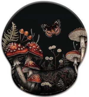 KEHIPI Mushroom Mouse Pad with Wrist Rest, Ergonomic Mouse Pad Wrist Support with Non-Slip Pain Relief PU Base, Funny Gaming Computer Mousepad, Cute Office Supplies Home Desk Accessories Decor KEHIPI Mushroom Mouse Pad with Wrist Rest, Ergonomic Mouse Pad Wrist Support with Non-Slip Pain Relief PU Base, Funny Gaming Computer Mousepad, Cute Office Supplies Home Desk Accessories Decor