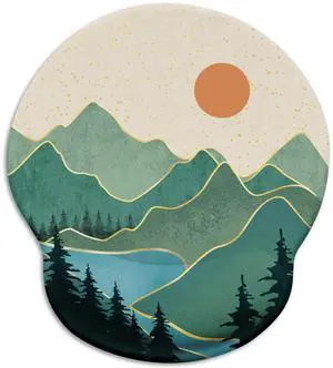 KEHIPI Ergonomic Mouse Pad with Wrist Rest, Sunrise Mountain Gaming Mousepad with Non-Slip Pain Relief PU Base, Funny Wrist Support, Cute Office Desk Accessory KEHIPI Ergonomic Mouse Pad with Wrist Rest, Sunrise Mountain Gaming Mousepad with Non-Slip Pain Relief PU Base, Funny Wrist Support, Cute Office Desk Accessory