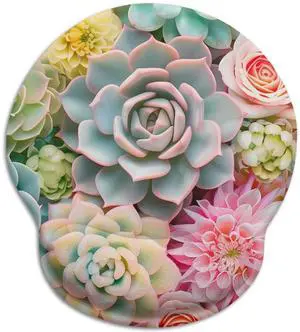 KEHIPI Succulents Ergonomic Mouse Pad with Wrist Rest, Gaming Mouse Pad with Wrist Support, Funny Computer Mousepad with Non-Slip Pain Relief PU Base, Cute Office Desk Accessories Decor Supplies KEHIPI Succulents Ergonomic Mouse Pad with Wrist Rest, Gaming Mouse Pad with Wrist Support, Funny Computer Mousepad with Non-Slip Pain Relief PU Base, Cute Office Desk Accessories Decor Supplies