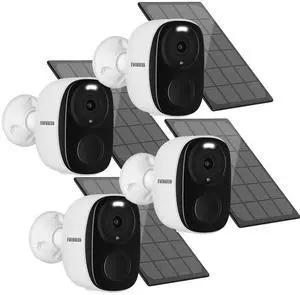 KEHIPI 2K 3MP Solar-Powered Wireless Security Camera Support Pairing Via Bluetooth, Outdoor WiFi Home CCTV Bullet Camera, Spotlight, PIR Motion Detection, 2-Way Audio, Compatible with Alexa(4pack) KEHIPI 2K 3MP Solar-Powered Wireless Security Camera Support Pairing Via Bluetooth, Outdoor WiFi Home CCTV Bullet Camera, Spotlight, PIR Motion Detection, 2-Way Audio, Compatible with Alexa(4pack)