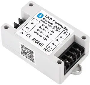 KEHIPI RGB/RGBW LED Bluetooth Controller RGB LED Strip Light Controller Phone APP Control for 5050 3528 RGB LED Strip Lights (Suitable for iOS & Android System)