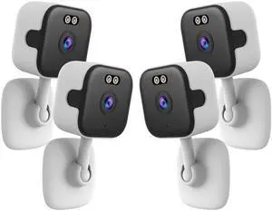 KEHIPI 5Ghz Wired WiFi Camera 2K, Indoor Home Security Cameras for Baby/Elder/Dog/Pet Camera with Phone app,24/7 SD Card Storage, Compatible with Alexa, Supports RTSP&ONVIF(4pack)