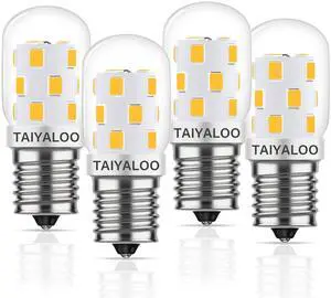 KEHIPI E17 LED Bulb Dimmable Microwave Light Bulb 40W Incandescent Replacement for Over Stove Appliance,Refrigerator,Range Hood,120V 3W 380LM,Natural White 4000K,E17 Intermediate Base,Pack of 4